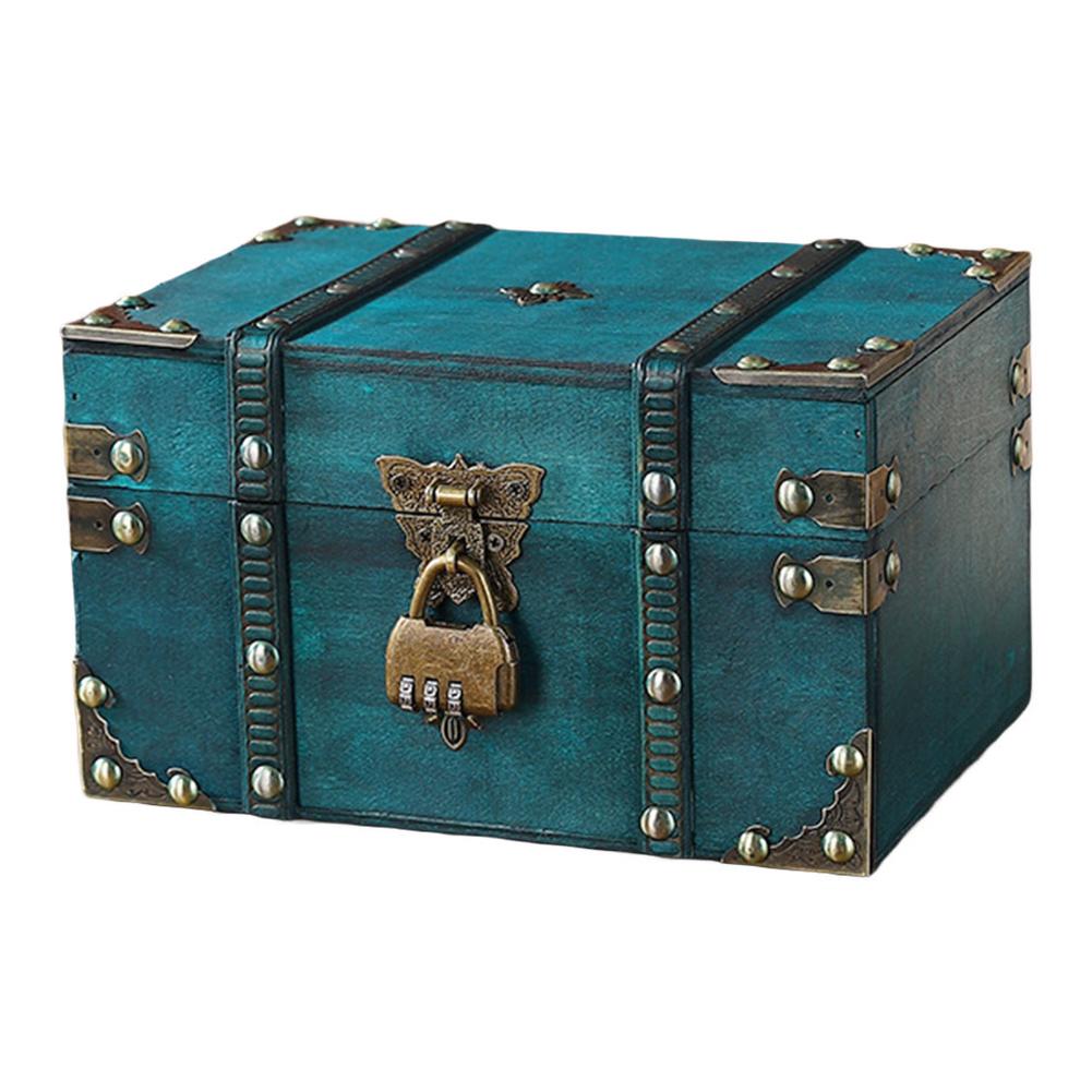 Secure Wooden Treasure Box wit - Lockbox Key Secure review and price