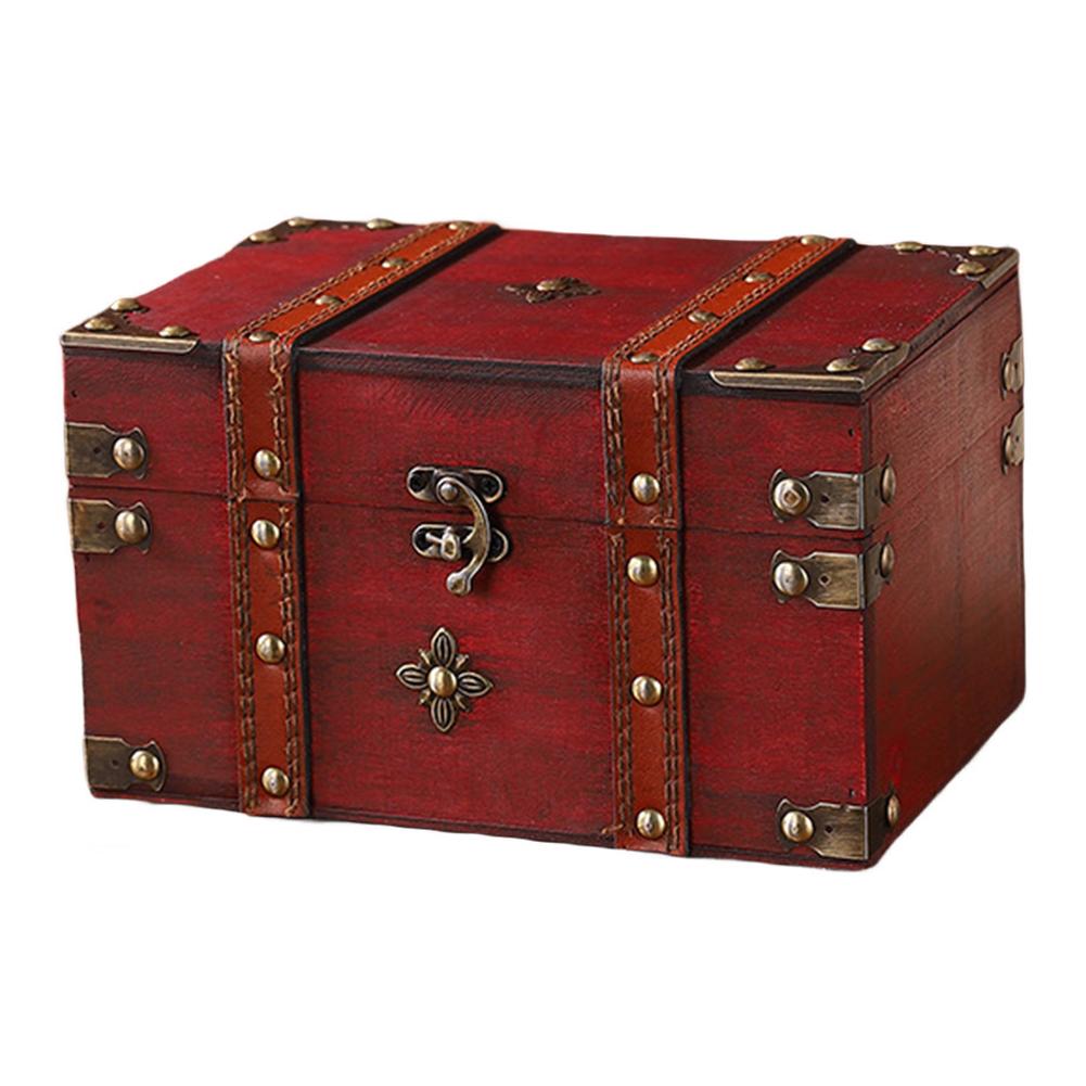 Secure Wooden Treasure Box wit - Lockbox Key Secure review and price